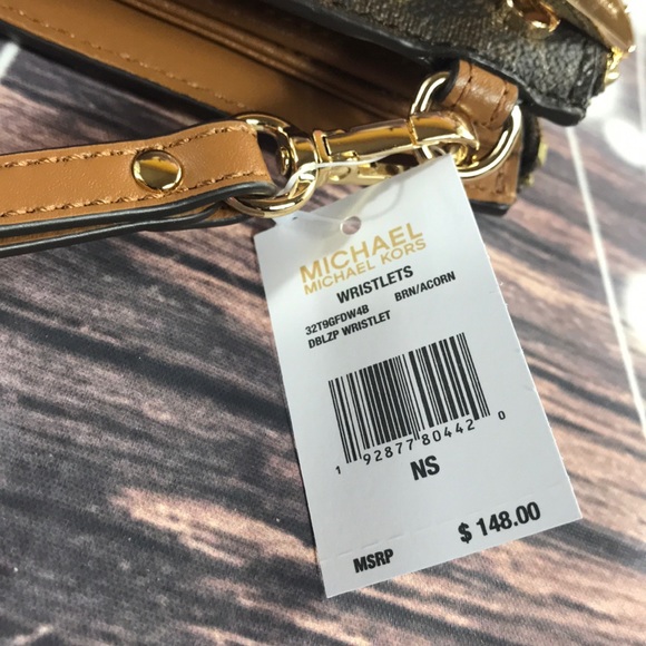 🤎NEW MICHAEL KORS 🤎 BROWN STUDDED DOUBLE ZIP - Picture 5 of 13